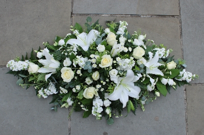 The 'White' Florists Choice Coffin Spray
