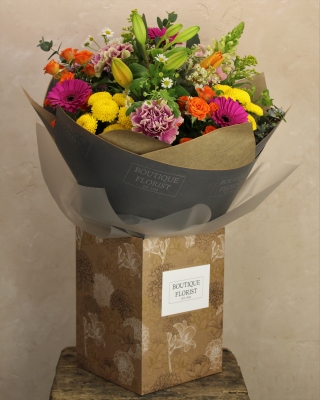 The 'Vibrant' Box Bouquet Congratulations