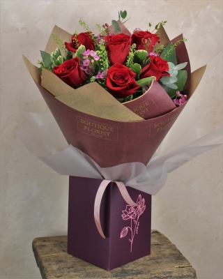 The 'Half Dozen' Box Bouquet Anniversary & Romance