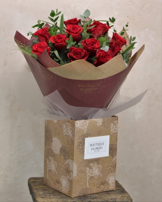 The 'Luxury Rose' Box Bouquet Get Well Soon