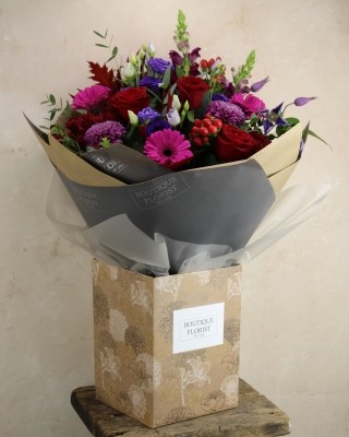 The 'Crimson' Box Bouquet Get Well Soon