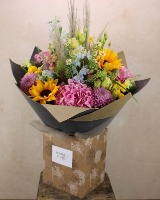 The 'Luxury Hydrangea' Box Bouquet Congratulations