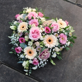 The 'Pastel' Mixed Flower Heart