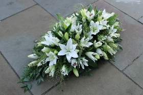 The 'White Lily' Coffin Spray
